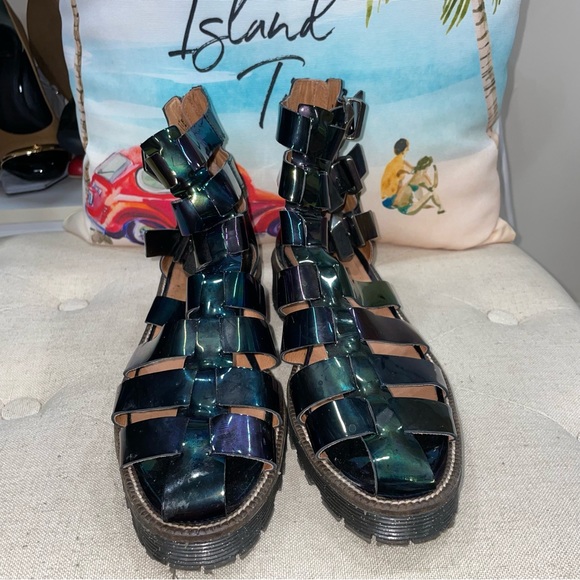 TBA To Be Announced Black Tornasol Strappy Back Zip Heel Boots Size 40 - Picture 3 of 10